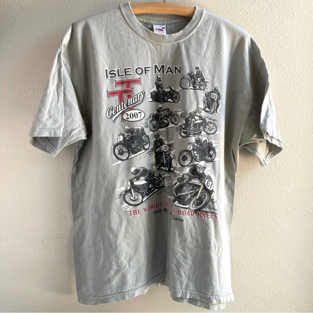 Isle of Man 2007 Motorcycle Tee T-Shirt Fruit Of The Loom Size XL